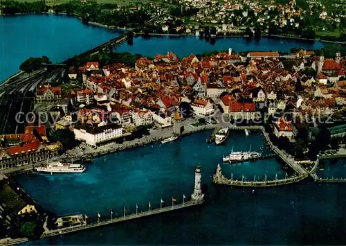 AK / Ansichtskarte  Lindau_Bodensee Hafen Altstadt Lindau Bodensee