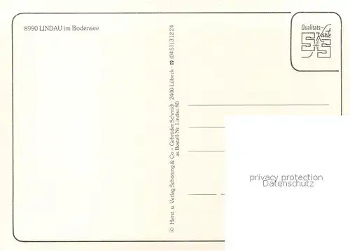 AK / Ansichtskarte  Lindau_Bodensee Hafen Altstadt Lindau Bodensee