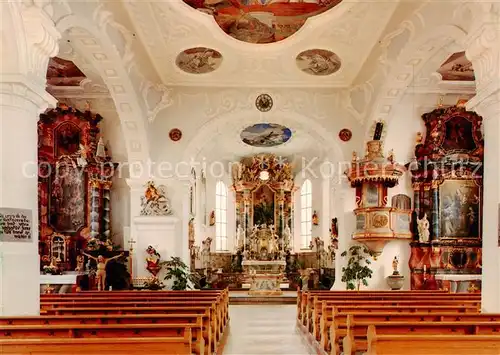 AK / Ansichtskarte  Wasserburg_Bodensee Katholische Pfarrkirche St. Georg Innenansicht Wasserburg Bodensee