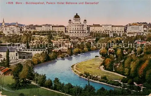 AK / Ansichtskarte Bern_BE Bundespalast Palace Hotel Bellevue und Bernerhof Bern_BE