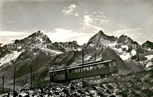 AK / Ansichtskarte Zermatt_VS Gornergratbahn Dent Blanche Obergabelhorn Walliser Alpen Zermatt_VS