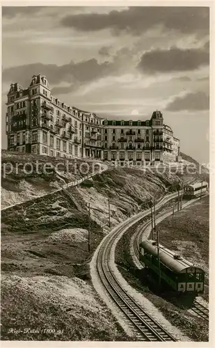 AK / Ansichtskarte Rigi_Kulm Rigi Bahn Berghotel Rigi_Kulm