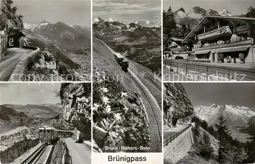 AK / Ansichtskarte Bruenigpass Brienz Rothorn Bahn Hotel Silvana Alpenpanorama Bruenigpass