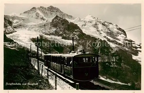 AK / Ansichtskarte Interlaken_BE Jungfraubahn und Jungfrau Berner Alpen Interlaken_BE