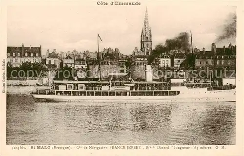 AK / Ansichtskarte Saint Malo_35 Cie de Navigation France Jersey SS Dinard 