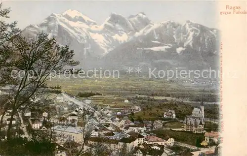 AK / Ansichtskarte Ragaz_Bad_SG mit Falknis 