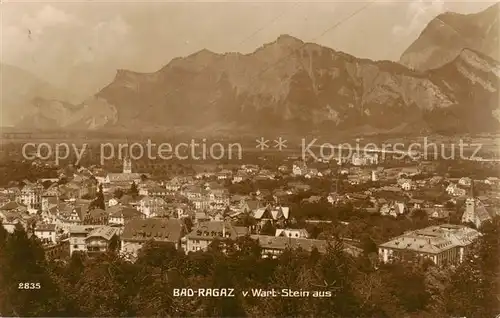 AK / Ansichtskarte Bad_Ragaz_Ragatz_SG Blick vom Wart Stein 