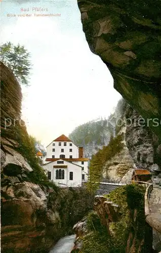 AK / Ansichtskarte Bad_Pfaefers_SG Blick von der Taminaschlucht 