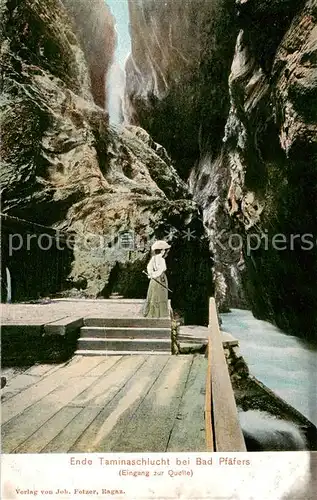 AK / Ansichtskarte Bad_Pfaefers_SG Ende Taminaschlucht Eingang zur Quelle 