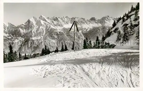 AK / Ansichtskarte Flumserberg_SG Partie beim Kreuz 