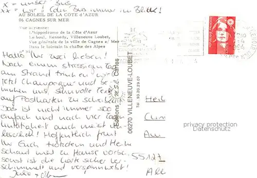 AK / Ansichtskarte Cagnes sur Mer_06 Vue aerienne Hippodrome de la Cote d Azur 