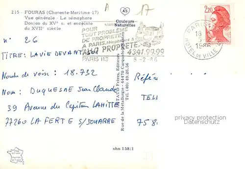 AK / Ansichtskarte Fouras_Charente Maritime Vue generale aerienne Le semaphore Donjon et enceinte Fouras Charente Maritime