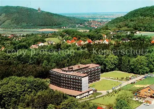 AK / Ansichtskarte  Porta_Westfalica Sanatorium Porta Westfalica Fliegeraufnahme Porta_Westfalica