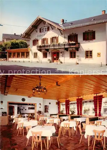 AK / Ansichtskarte  Marquartstein Gasthof Pension Alpenrose Gastraum Marquartstein