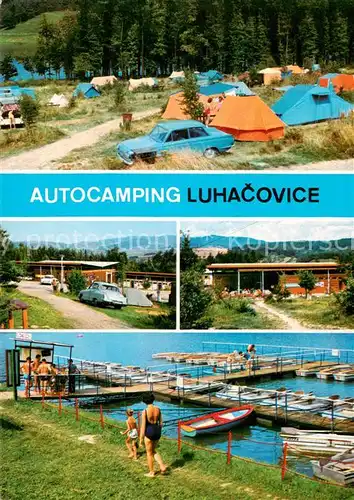 AK / Ansichtskarte  Luhacovice_CZ Autocamping Interhotels Alexandria Restaurant Bootsliegeplatz 