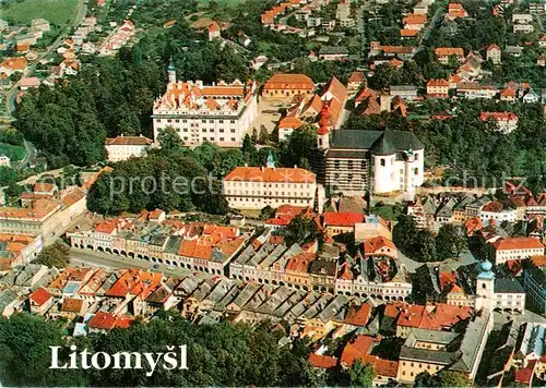 AK / Ansichtskarte 73796085 Litomysl_Leitomischl_CZ Historicky stred mesta letecky snimek Fliegeraufnahme 