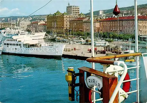 AK / Ansichtskarte 73796105 Rijeka_Fiume_Croatia Hafenpartie 