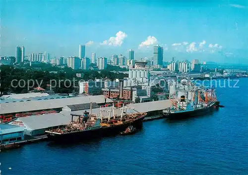 AK / Ansichtskarte  Singapore Port of Singapore Fliegeraufnahme Singapore