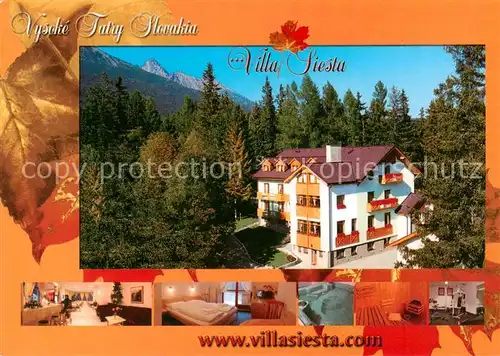 AK / Ansichtskarte  Vysoke_Tatry_SK Villa Siesta Gastraeume Bar Zimmer 