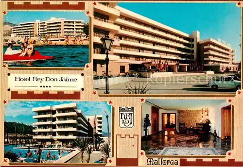 AK / Ansichtskarte  Palma_de_Mallorca_ES Hotel Rey Don Jaime Strand Pool Foyer 