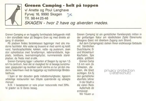 AK / Ansichtskarte 73796149 Skagen Grenen Camping Fliegeraufnahme Skagen