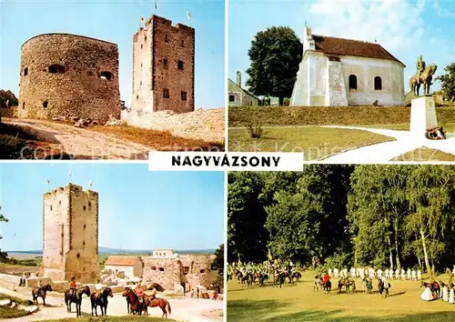 AK / Ansichtskarte  Nagyvazsony_HU Burg Kirche Ritterspiele  