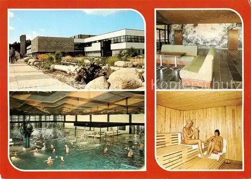 AK / Ansichtskarte  Zinnowitz_Ostseebad Meerwasser Hallenbad Eingangshalle Inneres Sauna Zinnowitz_Ostseebad