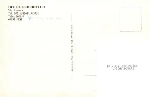 AK / Ansichtskarte  Jesi Fliegeraufnahme Centro Congressi Hotel Federico II Hallenbad Gastraeume Jesi