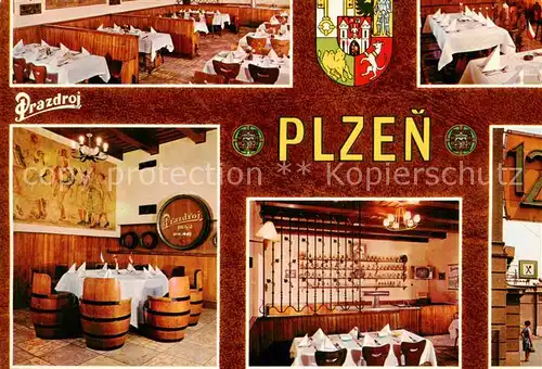AK / Ansichtskarte 73796234 Plzen_Pilsen Hotel Gastraeume Bar  Plzen Pilsen