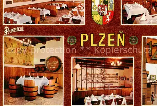 AK / Ansichtskarte  Plzen_Pilsen Hotel Gastraeume Bar  Plzen Pilsen