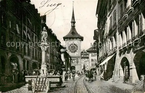 AK / Ansichtskarte Bern_BE Kramgasse Tour de l Horloge Bern_BE