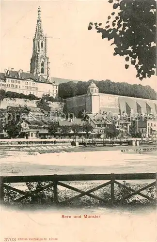 AK / Ansichtskarte Bern_BE Blick zum Muenster Bern_BE