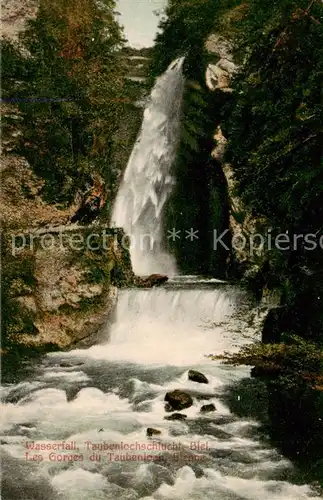 AK / Ansichtskarte Biel_Bienne Wasserfall Taubenlochschlucht Gorges du Taubenloch Biel Bienne