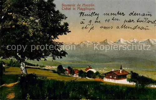 AK / Ansichtskarte Macolin_sur_Bienne_BE Chalet et les Alpes 