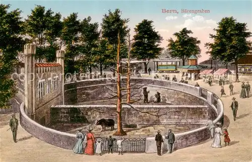 AK / Ansichtskarte Bern_BE Baerengraben Kuenstlerkarte Bern_BE
