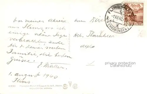 AK / Ansichtskarte Flims_GR Caumasee Bergsee Alpen Flims_GR