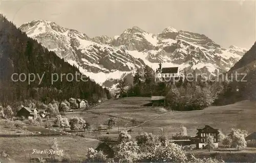 AK / Ansichtskarte Ranft_Flueeli_OW Panorama Bergkirche Alpen 