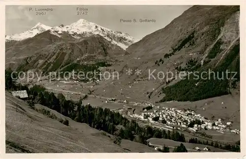 AK / Ansichtskarte Airolo_TI Panorama Alpen St. Gotthard Pass 
