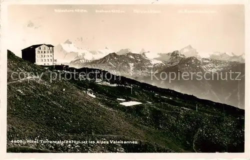 AK / Ansichtskarte Torrentalp_2470m_Albinen_VS Hotel Torrenthorn et les Alpes Valaisannes 