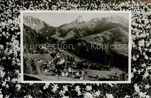 AK / Ansichtskarte Les_Avants_sur_Montreux Panorama Blumenwiese 