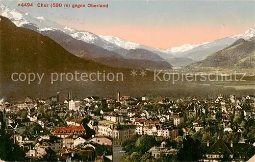 AK / Ansichtskarte Chur_GR Panorama gegen Oberland Chur_GR