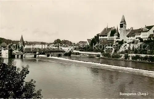 AK / Ansichtskarte Bremgarten_AG Blick zur Altstadt Reuss Bruecke Bremgarten AG