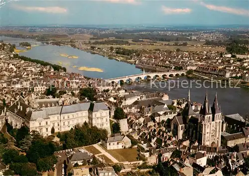 AK / Ansichtskarte Blois_41 Vue generale aerienne le cathedrale Saint Louis Gaston dOrleans du chateau Eglise Saint Nicolaw 