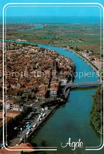 AK / Ansichtskarte Agde sur Mer_34_ Vue aerienne 