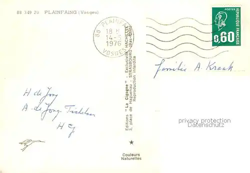 AK / Ansichtskarte Plainfaing_88 Vue partielle 