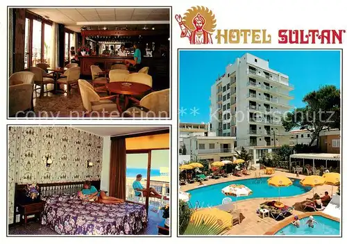 AK / Ansichtskarte 73796429 Can_Picafort_Mallorca_ES Hotel Sultan Bar Appartement Pool 