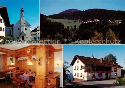 AK / Ansichtskarte 73796431 Deggendorf_Donau Kirche Panorama Berggasthof Geiss Deggendorf Donau