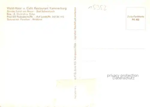 AK / Ansichtskarte 73796454 Bad_Schwalbach Waldhotel und Cafe Restaurant Kammerburg Bad_Schwalbach