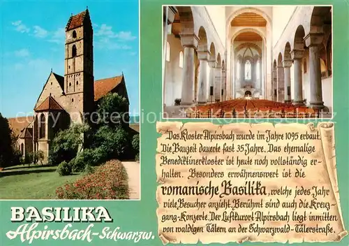 AK / Ansichtskarte  Alpirsbach Basilika Inneres Kloster Alpirsbach Alpirsbach