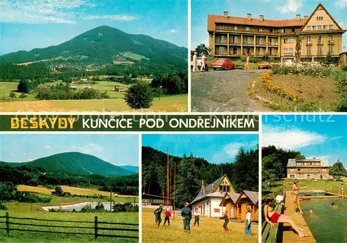 AK / Ansichtskarte 73796487 Beskydy_CZ Kuncice pod Ondrejnikem Panorama Rekreacni stredisko Stavbar Pionyrsky tabor a rekreacni stredisko dolu Rudy Rijen 